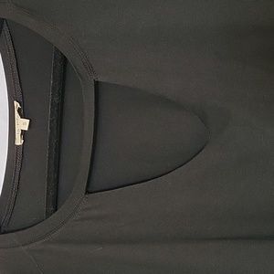 Black t-shirt with keyhole opening